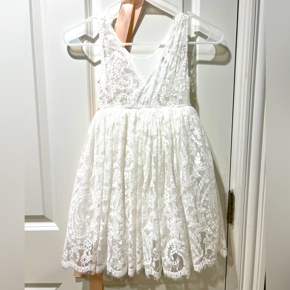 Adorable white lace dress from Etsy EUC small